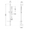 Mexen Fabia DF72 vonios komplektas, Juoda - 746503DF72-70
