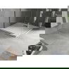 Mexen Hugo kvadratinis dušo padėklas SMC 70 x 70 cm, baltas, inox gaubtas - 42107070-X