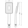 Mexen R-54 1 funkcijos rankinis dušas, Juoda/Chromo - 79554-71