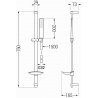 Mexen Fabia DB72 vonios komplektas, Juoda - 746503DB72-70