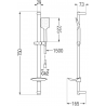 Mexen Fabia DB62 vonios komplektas, Juoda - 746503DB62-70