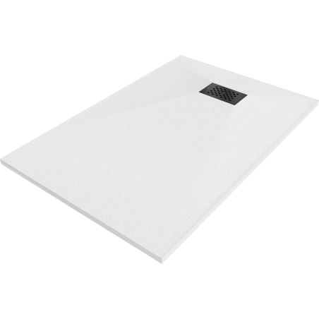 Mexen Hugo stačiakampis SMC dušo padėklas 90 x 70 cm, baltas, juoda danga - 42107090-B