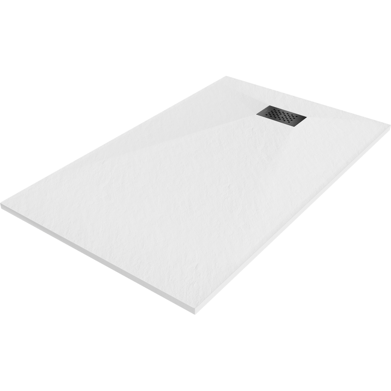 Mexen Hugo stačiakampė SMC dušo kabina 150 x 70 cm, balta, juoda danga - 42107015-B