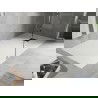 Mexen Hugo stačia forma SMC 170 x 80 cm, balta, juoda uždanga - 42108017-B