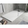 Mexen Hugo stačia forma SMC 170 x 80 cm, balta, juoda uždanga - 42108017-B