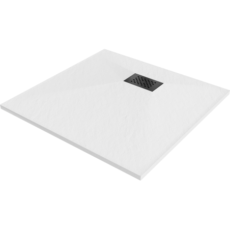 Mexen Hugo kvadratinis dušo padėklas SMC 90 x 90 cm, baltas, juoda dangtelis - 42109090-B