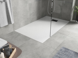 Mexen Hugo stačiakampis dušo padėklas SMC 150 x 90 cm, baltas, juoda danga - 42109015-B