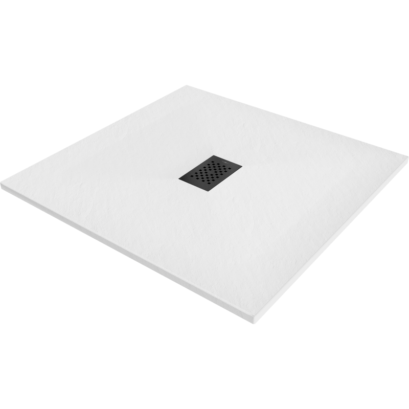 Mexen Hugo kvadratinis dušo padėklas SMC 100 x 100 cm, baltas, juoda danga - 42101010-B