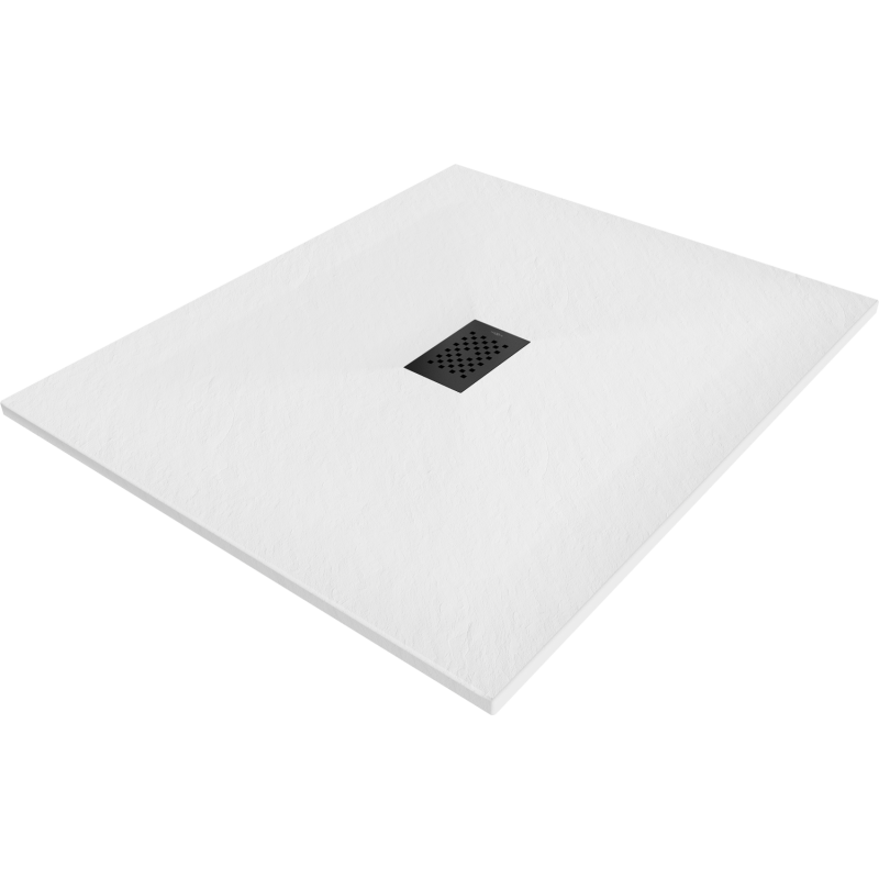 Mexen Hugo stačiakampis padėklas SMC 140 x 100 cm, baltas, juoda uždanga - 42101014-B