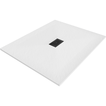 Mexen Hugo stačiakampis padėklas SMC 140 x 100 cm, baltas, juoda uždanga - 42101014-B