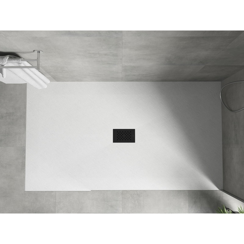 Mexen Hugo stačiakampis dušo padėklas SMC 200 x 100 cm, baltas, juoda danga - 42101020-B