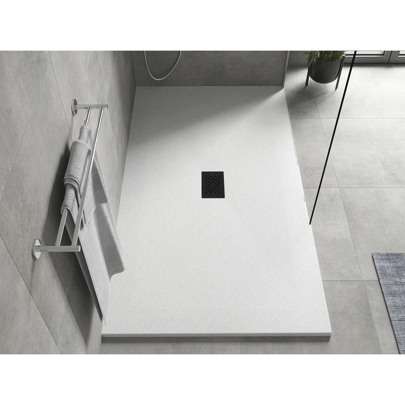 Mexen Hugo stačiakampis dušo padėklas SMC 200 x 100 cm, baltas, juoda danga - 42101020-B
