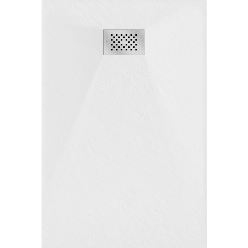 Mexen Hugo stačiakampė dušo padėklas SMC 110 x 80 cm, baltas, inox danga - 42108011-X