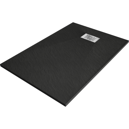 Mexen Hugo stačias brodzik SMC 80 x 70 cm, juodas, inox dangtelis - 42707080-X