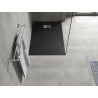 Mexen Hugo stačiakampė SMC dušo kabina 120 x 70 cm, juoda, inox dangtis - 42707012-X