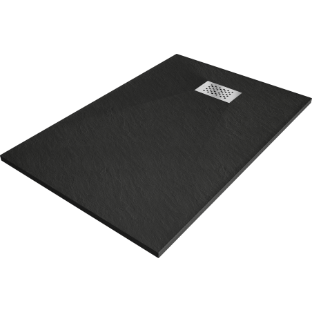 Mexen Hugo stačiakampis dušo padėklas SMC 120 x 80 cm, juodas, inox dangtelis - 42708012-X