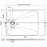 Mexen Hugo stačiakampis dušo padėklas SMC 120 x 80 cm, juodas, inox dangtelis - 42708012-X