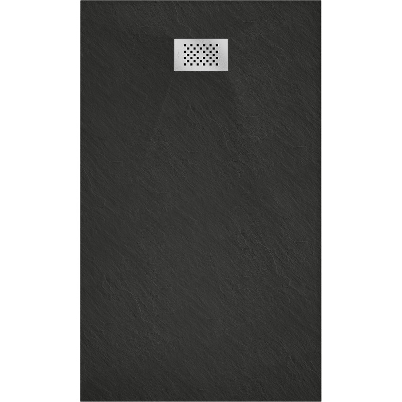 Mexen Hugo stačiakampis dušo padėklas SMC 150 x 80 cm, juodas, inox danga - 42708015-X