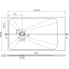 Mexen Hugo keturkampis SMC 170 x 80 cm, juodas, inox dangtis - 42708017-X