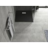 Mexen Hugo kvadratinė SMC dušo kabina 90 x 90 cm, juoda, inox danga - 42709090-X