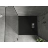 Mexen Hugo kvadratinė SMC dušo kabina 90 x 90 cm, juoda, inox danga - 42709090-X
