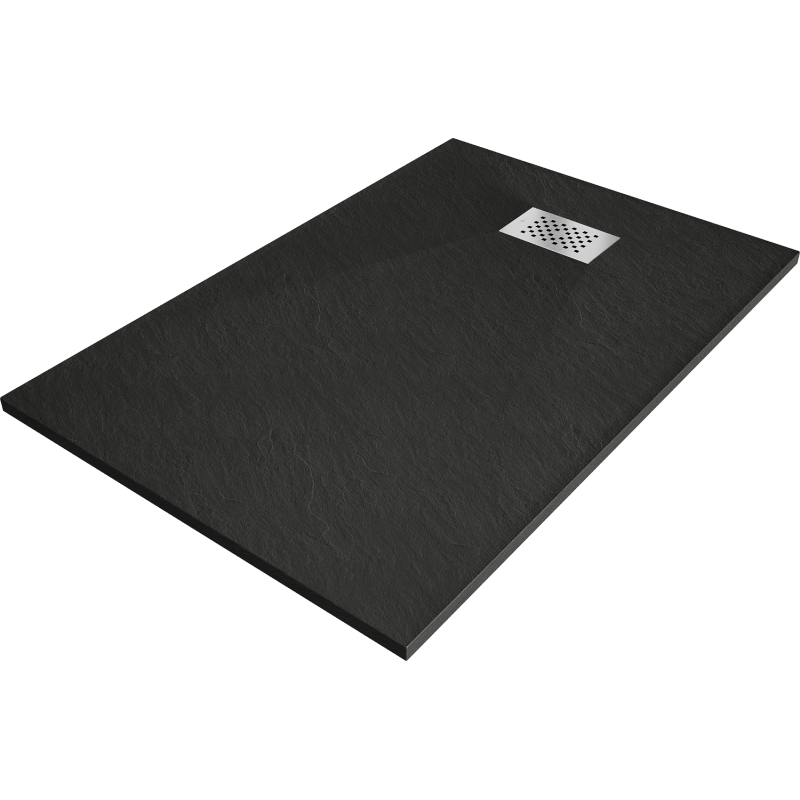 Mexen Hugo stačiakampė SMC dušo kabina 120 x 90 cm, juoda, nerūdijančio plieno danga - 42709012-X