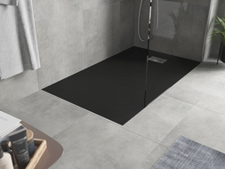 Mexen Hugo stačiakampis SMC 160 x 90 cm, juodas, inox dangtelis - 42709016-X