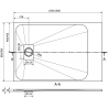 Mexen Hugo stačiakampis SMC 160 x 90 cm, juodas, inox dangtelis - 42709016-X