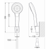 Mexen Fabia R05 vonios komplektas, juodas - 746503R05-70