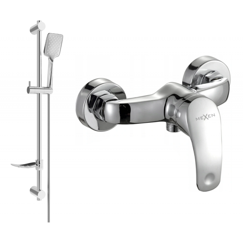 Mexen Fabia DF62 dušo maišytuvas su dušo komplektu, chromas - 74654DF62-00