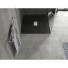 Mexen Hugo kvadratinė dušo plokštė SMC 100 x 100 cm, juoda, inox dangtelis - 42701010-X