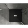 Mexen Hugo kvadratinė dušo plokštė SMC 100 x 100 cm, juoda, inox dangtelis - 42701010-X