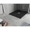 Mexen Hugo stačiakampis SMC dušo pagrindas 110 x 100 cm, juodas, inox danga - 42701011-X
