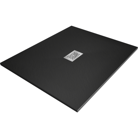 Mexen Hugo stačiakampis dušo padėklas SMC 120 x 100 cm, juodas, nerūdijančio plieno dangtelis - 42701012-X