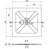 Mexen Hugo kvadratinė dušo baseinas SMC 100 x 100 cm, juodas, inox dangtis - 42701010-X