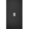 Mexen Hugo stačiakampis dušas SMC 150 x 100 cm, juodas, inox dangtelis - 42701015-X
