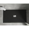 Mexen Hugo stačiakampis dušo padėklas SMC 200 x 100 cm, juodas, dangtelis inox - 42701020-X