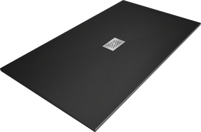 Mexen Hugo stačiakampis dušo padėklas SMC 200 x 100 cm, juodas, dangtelis inox - 42701020-X