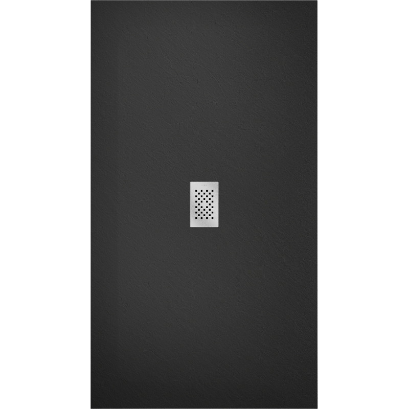 Mexen Hugo stačiakampis dušo padėklas SMC 160 x 100 cm, juodas, dangtelis inox - 42701016-X