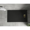 Mexen Hugo stačiakampis dušo padėklas SMC 150 x 70 cm, juodas, dangtis auksinis - 42707015-G