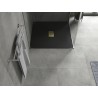 Mexen Hugo kvadratinis dušo padėklas SMC 100 x 100 cm, juodas, dangtelis auksinis - 42701010-G