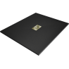 Mexen Hugo stačiakampio formos SMC dušo padėklas 140 x 100 cm, juodas, aukso spalvos maskuotė - 42701014-G