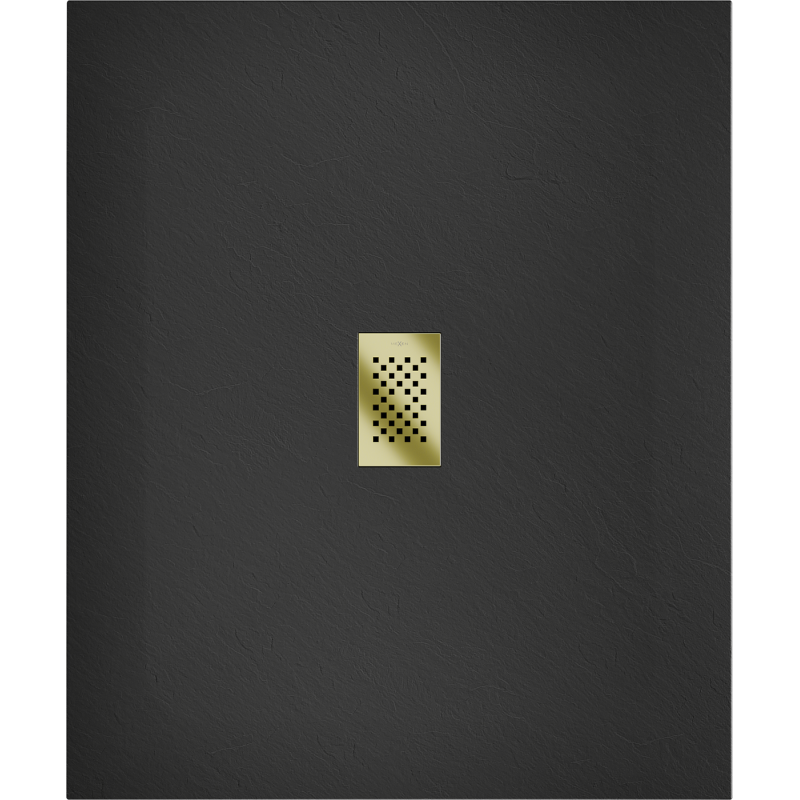 Mexen Hugo stačiakampio formos SMC dušo padėklas 140 x 100 cm, juodas, aukso spalvos maskuotė - 42701014-G