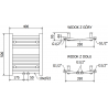 Mexen Ares elektrinis radiatorius 500 x 400 mm, 300 W, antracitas - W102-0500-400-2300-66