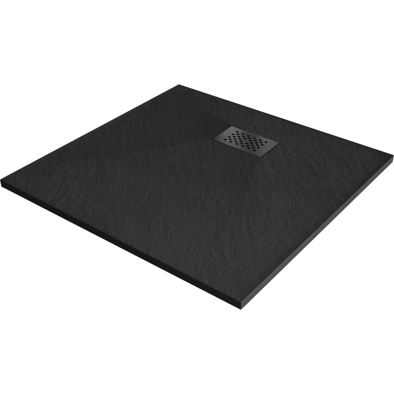 Mexen Hugo Kvadratinis SMC dušo padėklas 80 x 80 cm, juodas, juoda danga - 42708080-B