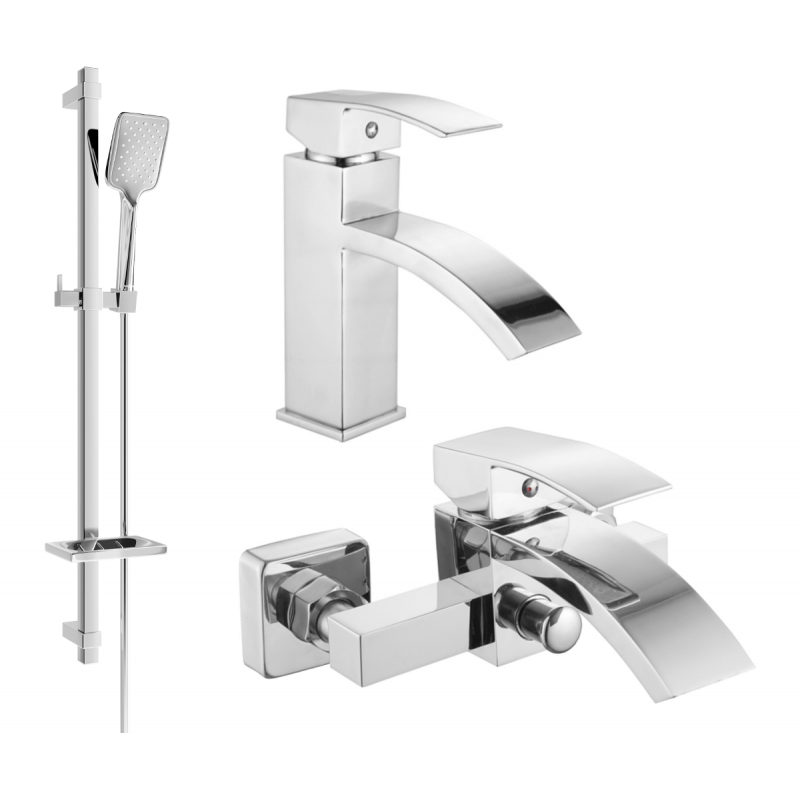Mexen Libra DQ62 vonios komplektas, chromuotas - 745103DQ62-00