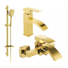 Mexen Libra DQ62 vonios komplektas, auksinis - 745103DQ62-50