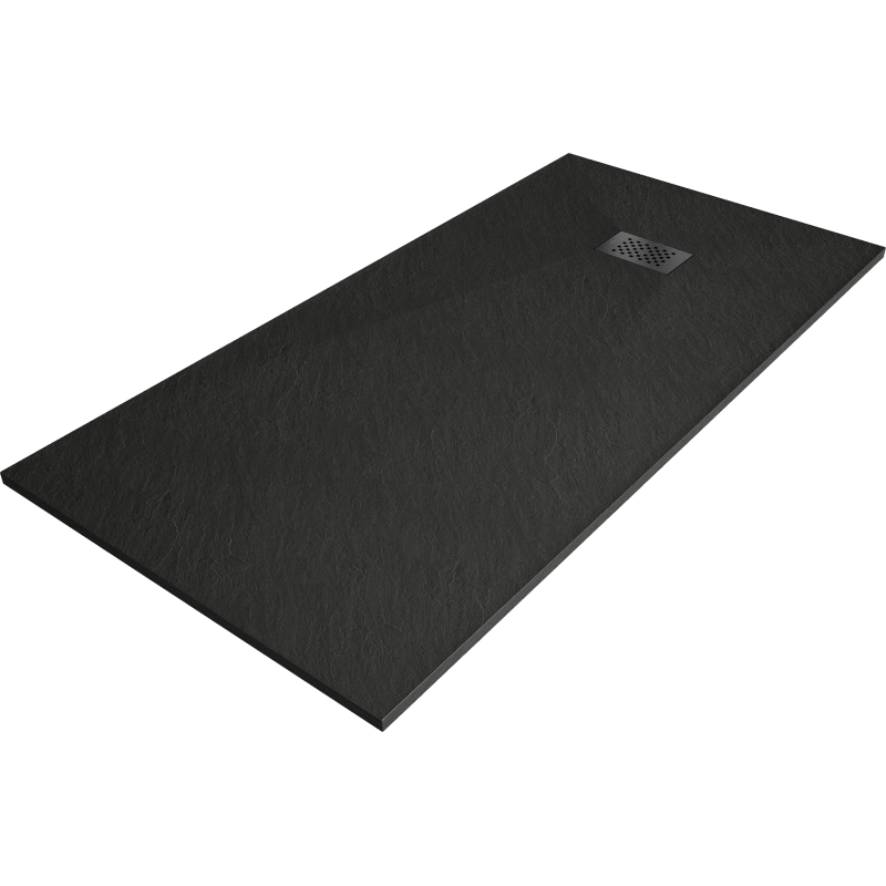 Mexen Hugo stačiakampis dušo padėklas SMC 170 x 80 cm, juodas, juoda maskuotė - 42708017-B