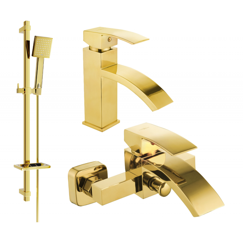 Mexen Libra DQ45 vonios komplektas, Auksinė - 745103DQ45-50
