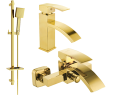 Mexen Libra DQ45 vonios rinkinys, auksinis - 745103DQ45-50